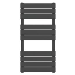 Flomasta Flat Bar 1000mm x 500mm 1576BTU Black Vertical Designer Radiator
