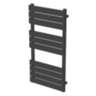 Flomasta Flat Bar 1000mm x 500mm 1576BTU Black Vertical Designer Radiator