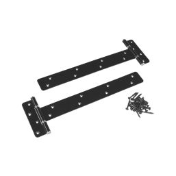 GateMate Black Powder-Coated Straight Heavy Tee Hinge 60mm x 180m x 180mm