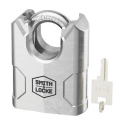 Smith & Locke  Steel  Water-Resistant Closed Shackle  Padlock 70mm