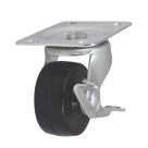 Essentials Heavy Duty Braked Swivel Castor 65mm Black