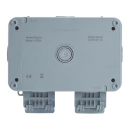 Contactum  IP66 13A 2-Gang 2-Pole Weatherproof Outdoor Switched Socket Outlet