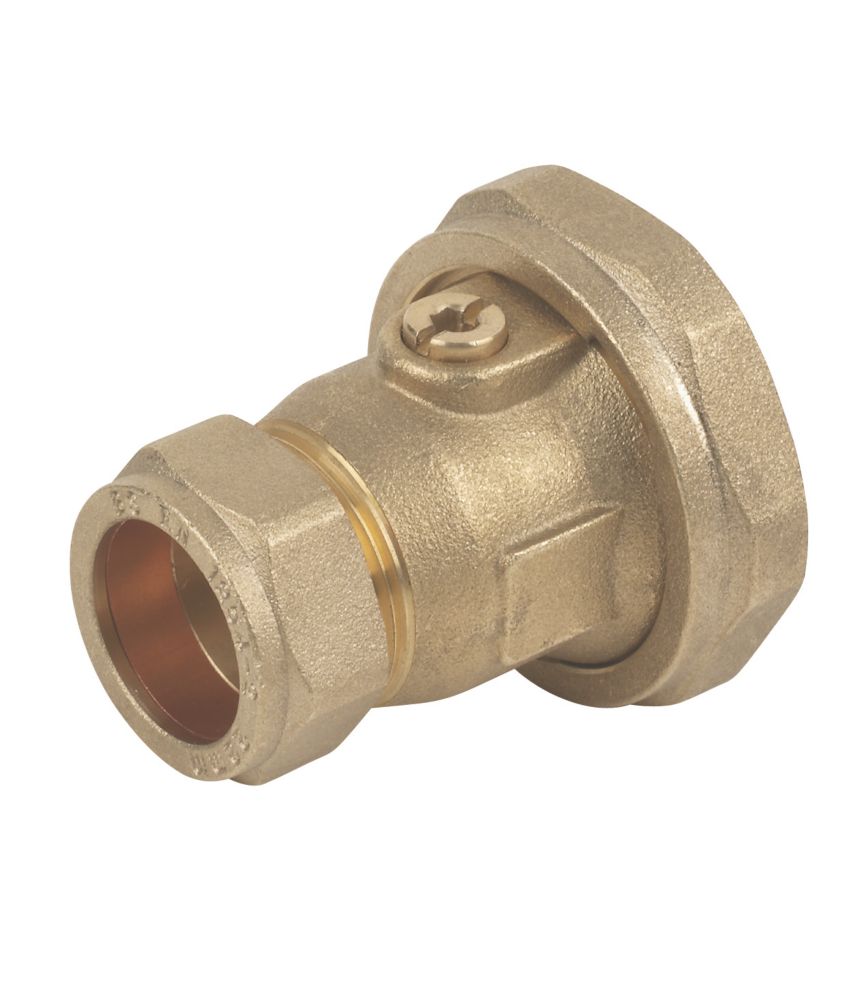 Flomasta Ball Pump Valve 22mm x 1 1/2" Screwfix