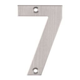 Eclipse Door Numeral 7 Satin Stainless Steel 102mm