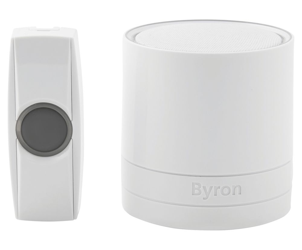Byron PlugIn Wireless Door Chime Kit White Screwfix