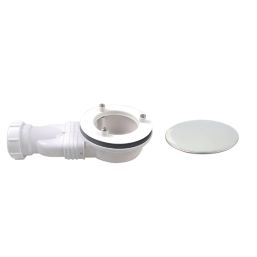 Flomasta  Space Saving Shower Waste White 90mm