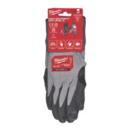 Milwaukee Hidex Cut Level D Gloves Grey Large