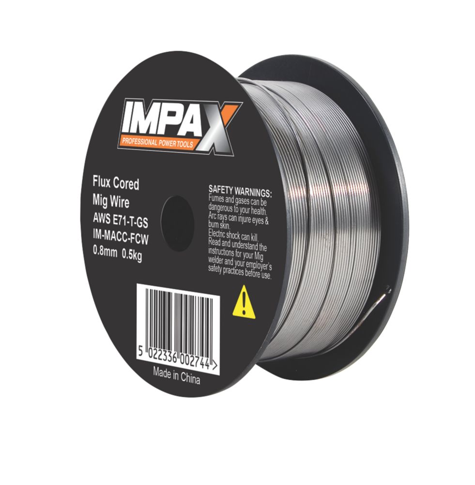 IMPAX FluxCored MIG Welding Wire 0.5kg 0.8mm Screwfix