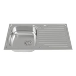 Carysil EA05 1 Bowl Stainless Steel Inset Kitchen Sink  860mm x 500mm