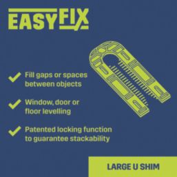 Easyfix U Shims Large 100mm x 5mm x 45mm 200 Pieces