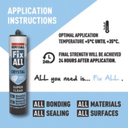 Soudal Fix All Sealant & Adhesive Crystal 290ml