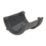FloPlast Cast Iron Effect uPVC Half Round Union Bracket Black 112mm
