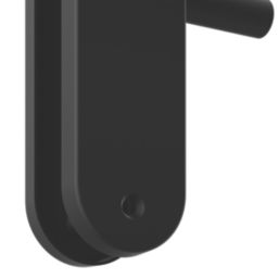 Cooke & Lewis Asker Fire Rated Latch Lever on Backplate Handle Pair Matt Black