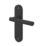 Cooke & Lewis Asker Fire Rated Latch Lever on Backplate Handle Pair Matt Black