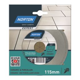 Norton Expert 70184631872 Multi-Material Diamond Blade 115mm x 22.23mm