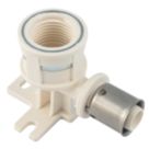 Purmo  Plastic Press-Fit Adapting 90° Wall Plate Elbow 1/2" x 16mm