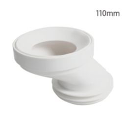 Flomasta  Rigid 25mm Offset Pan Connector White 147mm