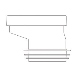 Flomasta  Rigid 25mm Offset Pan Connector White 147mm