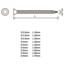 Turbo TX  TX Double-Countersunk Multi-Purpose Screw Grab Pack 1000 Pieces