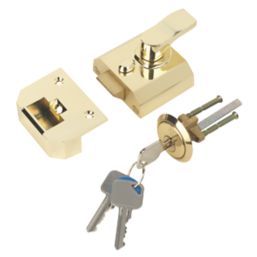 Smith & Locke   Traditional Night Latch Electro Brass 40mm Backset