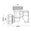 Flomasta Compression Angled Washing Machine Valve Elbow 15mm x 3/4"