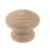 Essentials  Traditional Cabinet Door Knobs Plain Beech 30mm 2 Pack