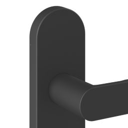 Cooke & Lewis Maugan WC Lever on Backplate Door Handles Pair Matt Black