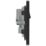 British General Evolve 13A 2-Gang SP Switched Socket Copper  with Black Inserts
