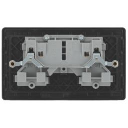 British General Evolve 13A 2-Gang SP Switched Socket Copper  with Black Inserts