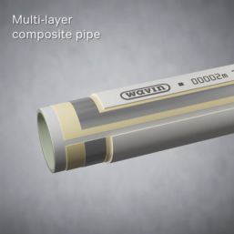 Wavin Tigris  Press-Fit MLCP Pipe 25mm x 50m White