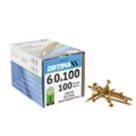 Optimaxx  PZ Countersunk  Wood Screws 6mm x 100mm 100 Pack