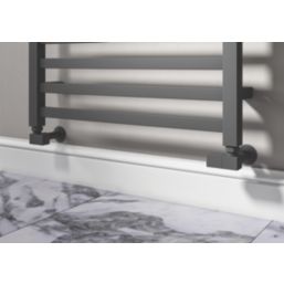 ETAL Swelt 15mm x 1/2" Anthracite Corner Designer Manual Radiator Valve Head & Body  2 Pack