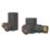 ETAL Swelt 15mm x 1/2" Anthracite Corner Designer Manual Radiator Valve Head & Body  2 Pack