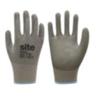 Site  PU Palm Touchscreen Gloves Grey Medium
