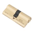 Smith & Locke Fire Rated 1 Star Double 6-Pin Euro Cylinder Lock 35-35 (70mm) Polished Brass