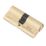 Smith & Locke Fire Rated 1 Star Double 6-Pin Euro Cylinder Lock 35-35 (70mm) Polished Brass