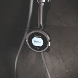 Aqualisa Optic Q HP/Combi Ceiling-Fed Chrome Thermostatic Dual Outlet Exposed Smart Shower with Adjustable Head & Bath Overflow Filler