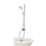 Aqualisa Optic Q HP/Combi Ceiling-Fed Chrome Thermostatic Dual Outlet Exposed Smart Shower with Adjustable Head & Bath Overflow Filler