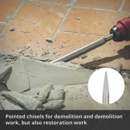 Einhell  SDS Plus Shank Chisel Bit Set 4 Pieces