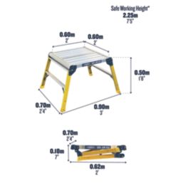 Werner Fibreglass 500mm x 0.6m Folding Work Platform
