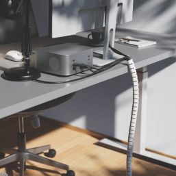 D-Line 10-20mm White Cable Zipper 2.5m