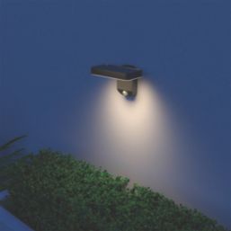 Calex  Outdoor LED Smart Solar Wall Light With PIR Sensor Black 250lm