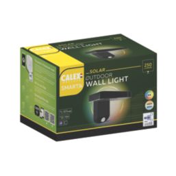 Calex  Outdoor LED Smart Solar Wall Light With PIR Sensor Black 250lm