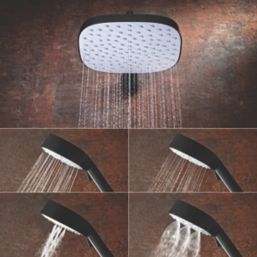 Mira Evoco Rear-Fed Concealed Matt Black Thermostatic Built-In Mixer Shower