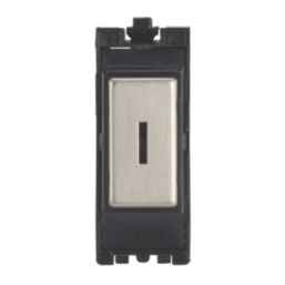 Contactum  20AX Grid SP Key Switch Brushed Steel  with Black Inserts