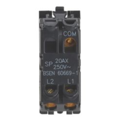 Contactum  20AX Grid SP Key Switch Brushed Steel  with Black Inserts