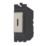 Contactum G2812KSBSB 20AX Grid SP Key Switch Brushed Steel  with Black Inserts
