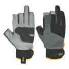 Site SWG312 3 Finger Performance Gloves Grey / Black / Gold Large