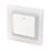 Retrotouch Crystal 10A 1-Gang 2-Way Light Switch  White Glass