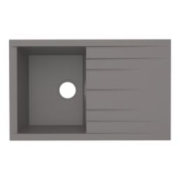 Swirl Erzen 1 Bowl  Grey Composite Sink 800mm x 500mm